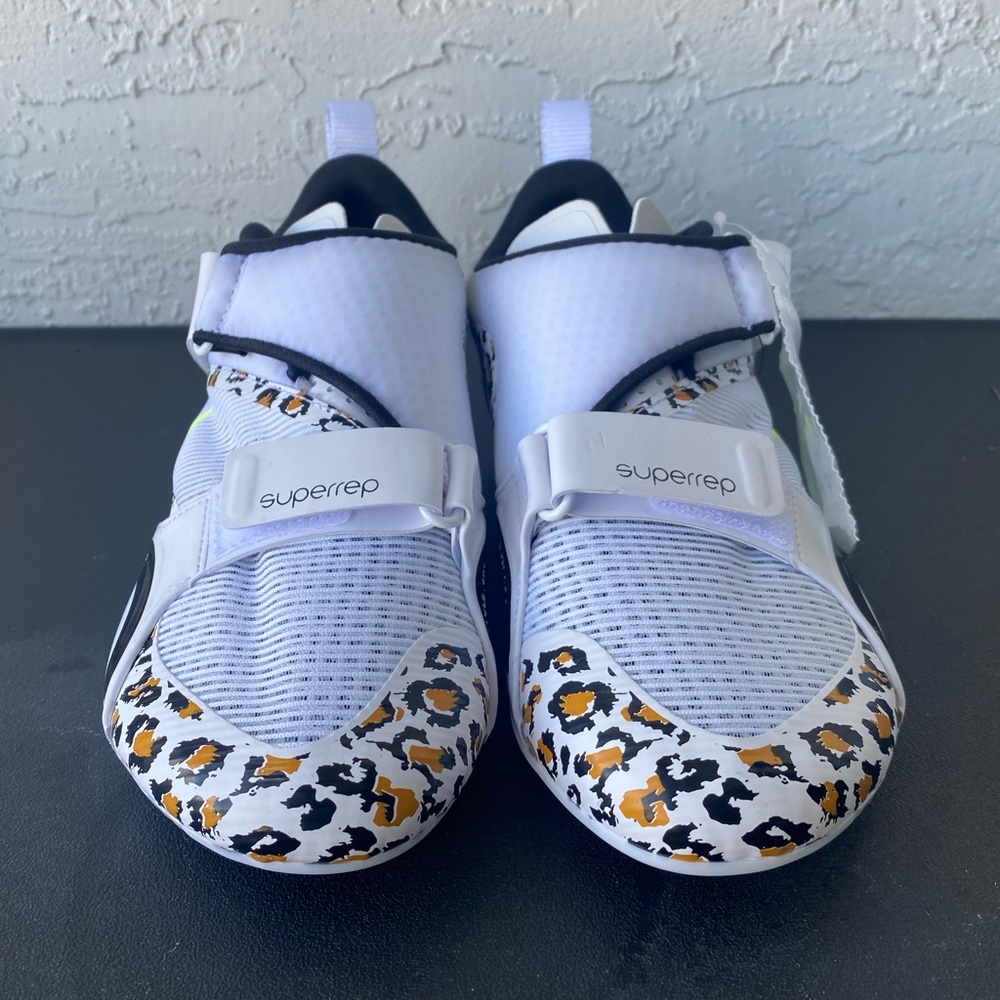 Nike SuperRep Cycle Leopard White Cycling Shoes Size 7